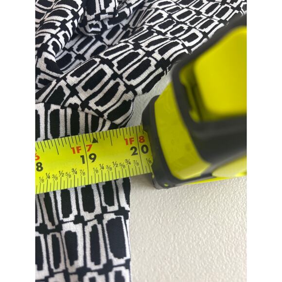 Nine West Black and White Geometric Tiered Mini Dress Size Medium - Picture 6 of 7